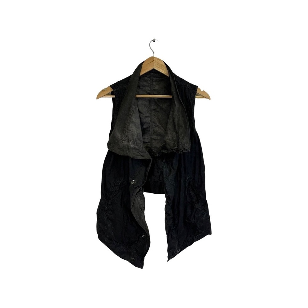 Rick Owens waxed black vest size M